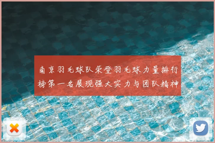 南京羽毛球队荣登羽毛球力量排行榜第一名展现强大实力与团队精神