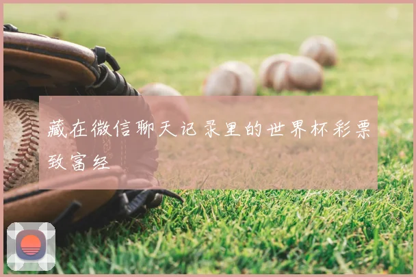 藏在微信聊天记录里的世界杯彩票致富经