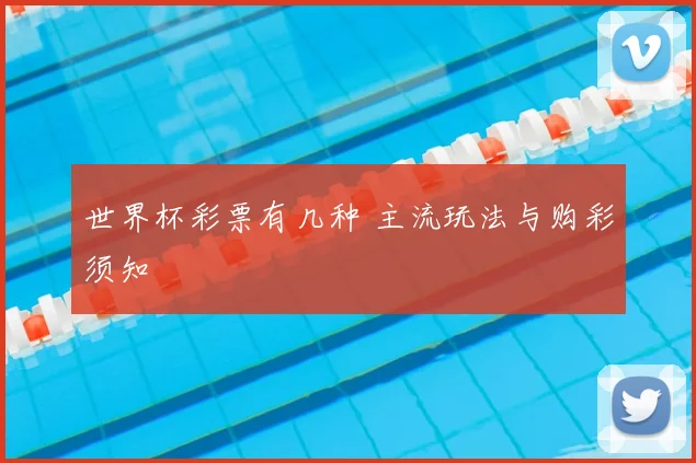 世界杯彩票有几种 主流玩法与购彩须知