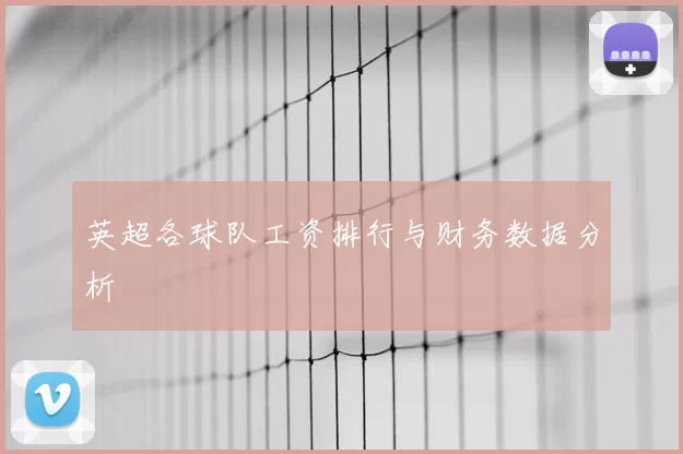 英超各球队工资排行与财务数据分析